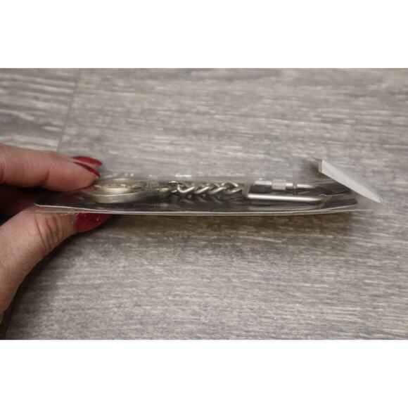 Jerusalem Jesus Mary Metal Keychain Silver Gold Locking Carabiner Screw Ring - Picture 7 of 10